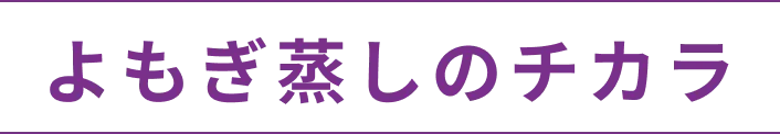 よもぎ蒸しのチカラ