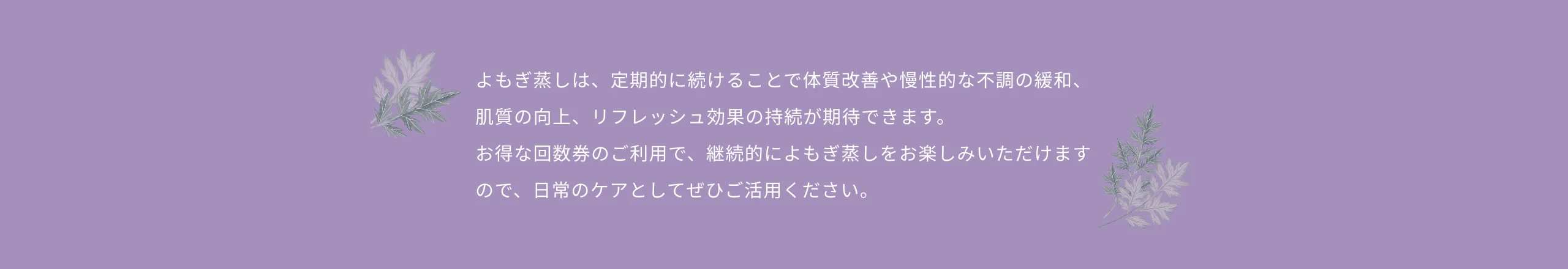 よもぎ蒸しの効果