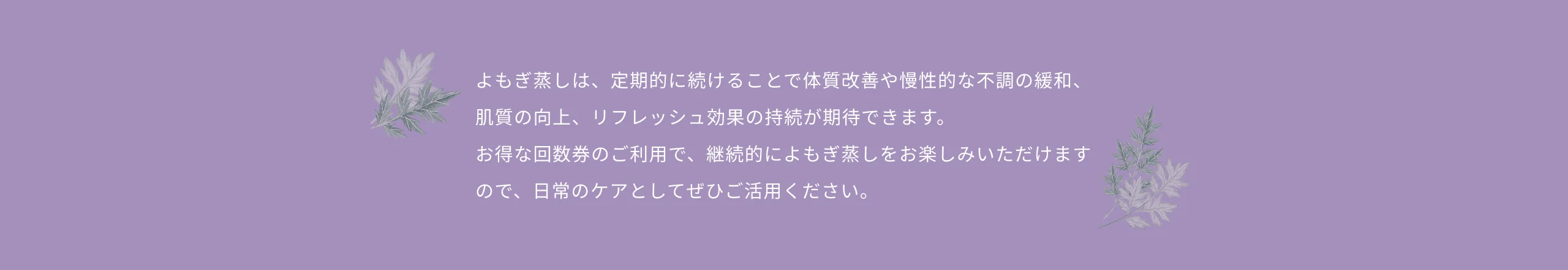 よもぎ蒸しの効果